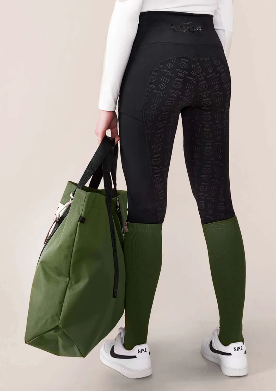 LOPE Equestrian Sport Socks ridestrømper grøn/pink