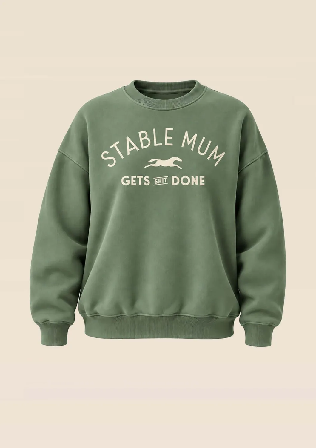 LOPE Stable Mum sweatshirt grøn oversized varm