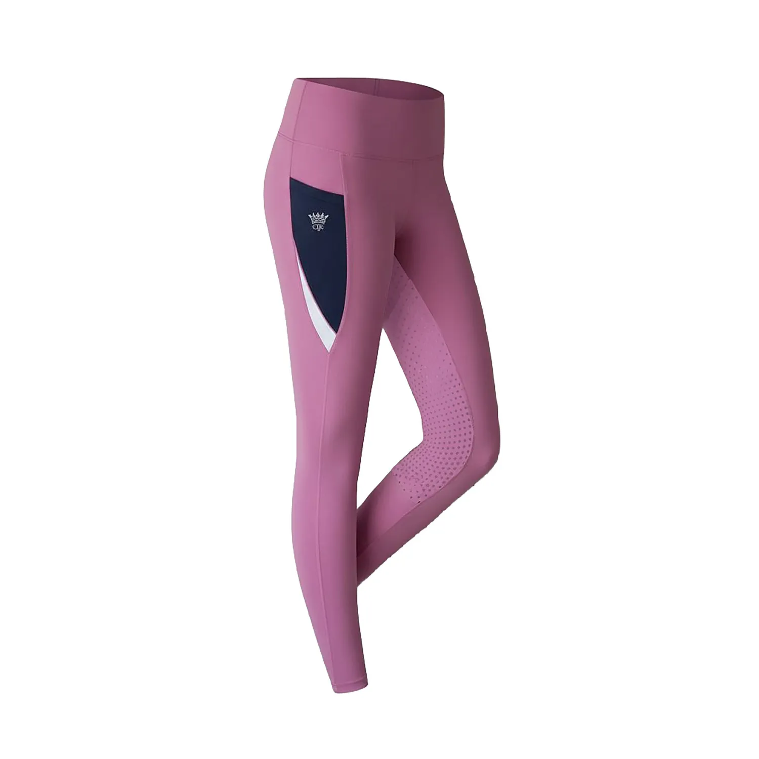 C2E Bridge ridetights pink fullgrip dame lommer
