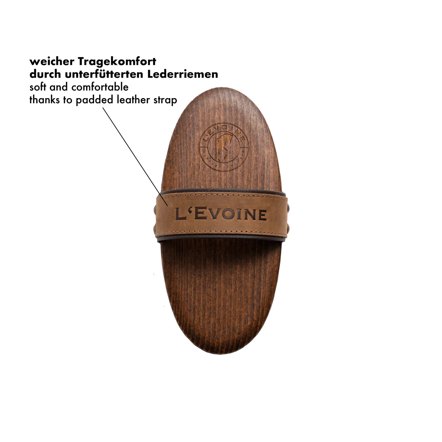 L'Evoine Wurzelbürste rod børste cognac naturfiber