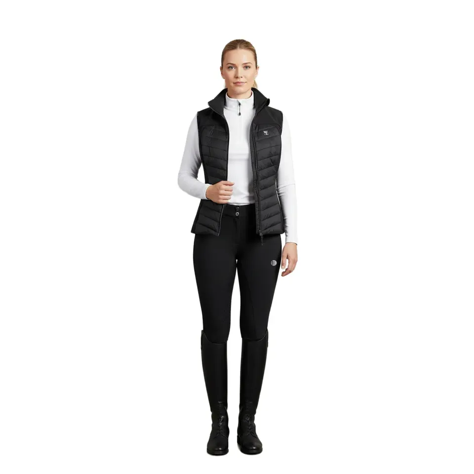 C2E Burbank quiltet vest dame sort softshell