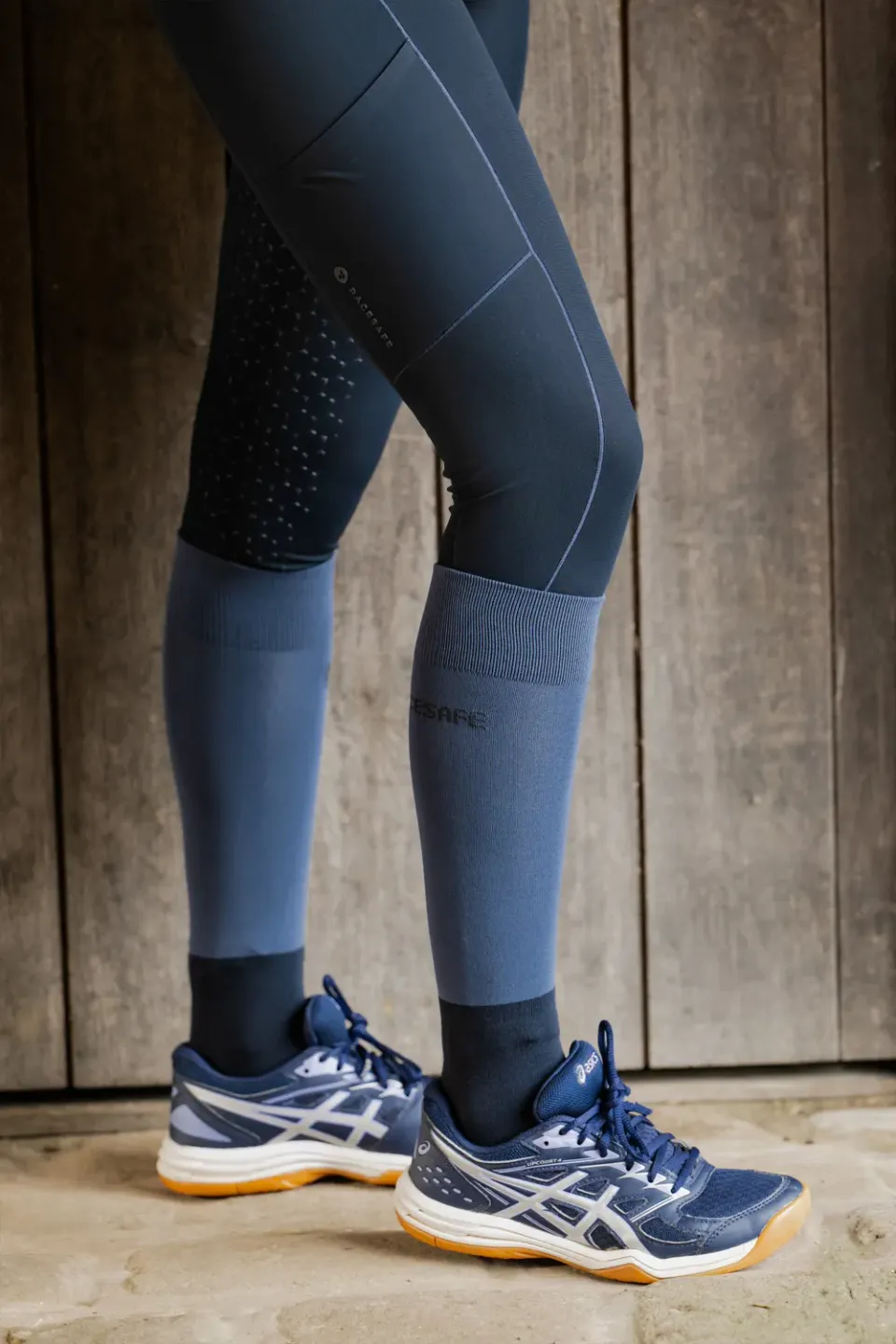 Racesafe Riding Socks ridestrømper shadow blue kompression