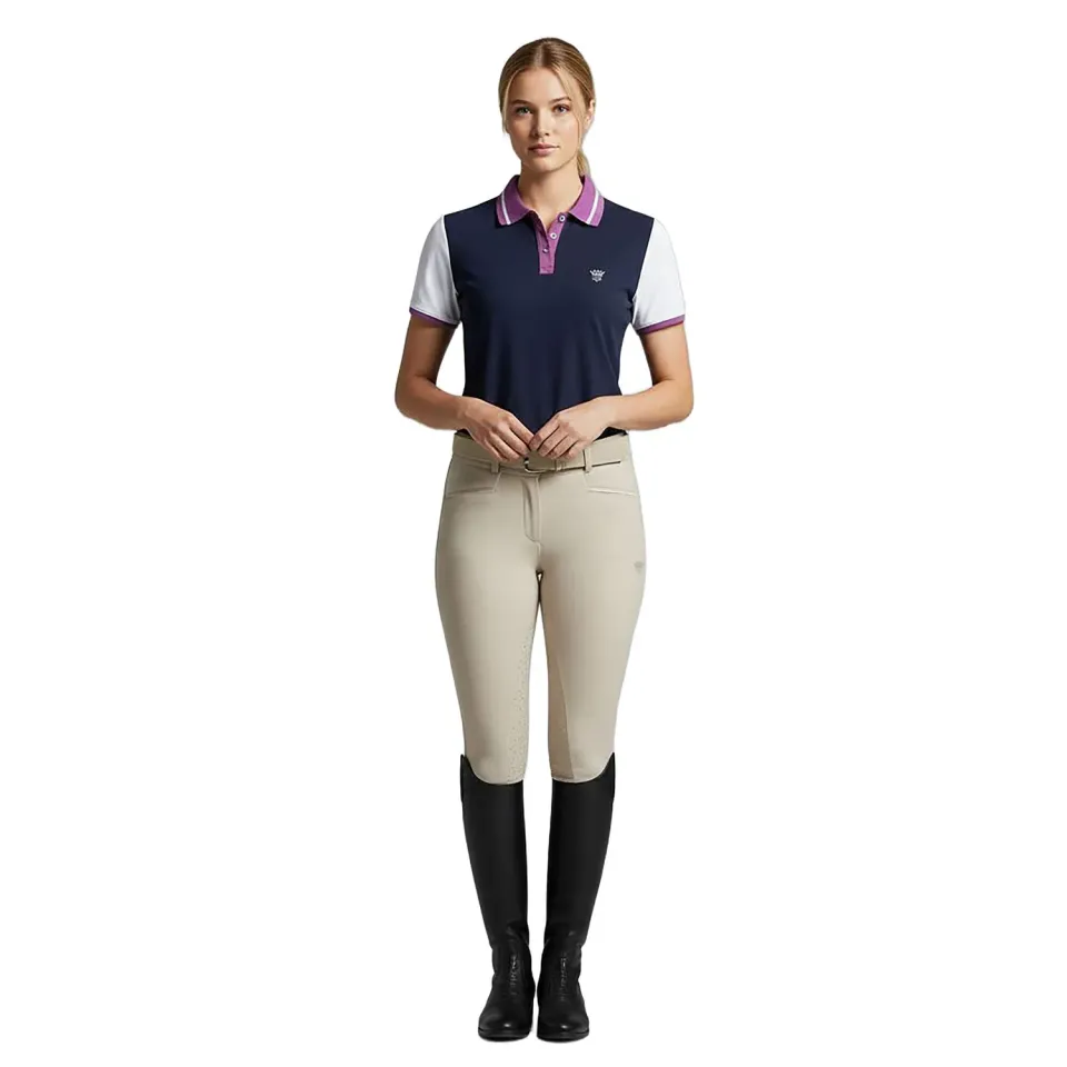 C2E Equestrain Liverpool polo navy teknisk piqué