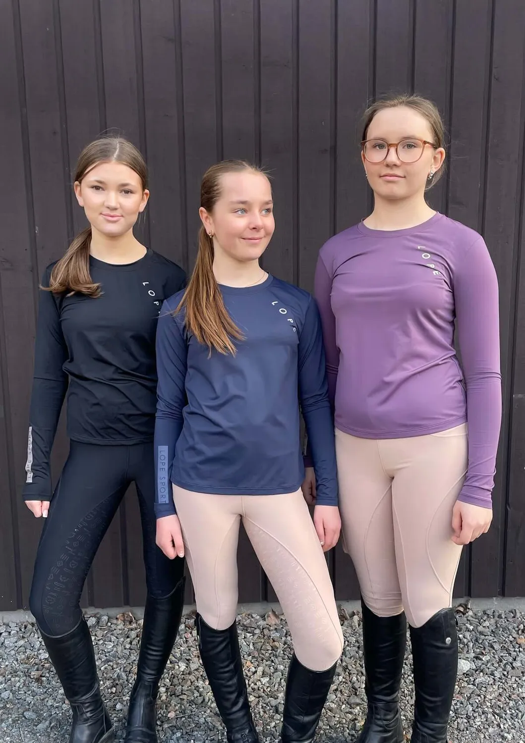LOPE Liquid Fit langærmet funktionstop lilla junior åndbar