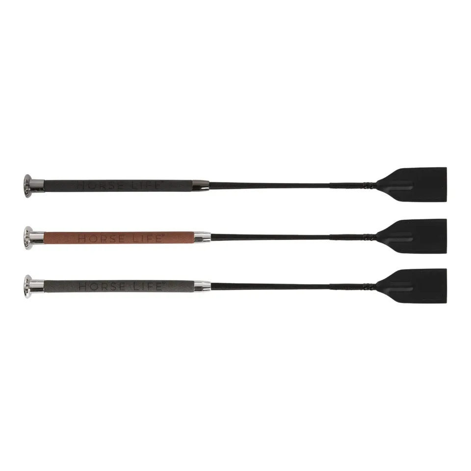 Källquist Horse Life springpisk sort 60 cm læder
