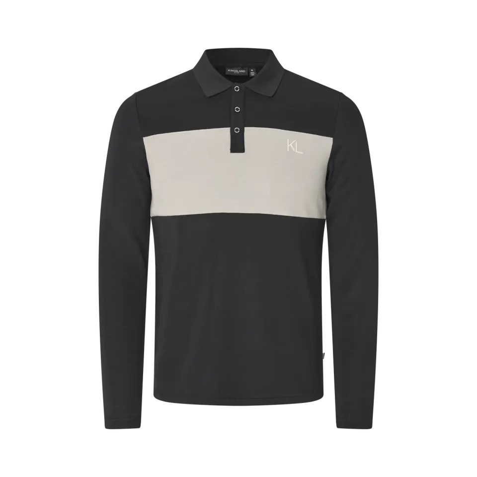 Kingsland KLAxel langærmet polo Black uldmix