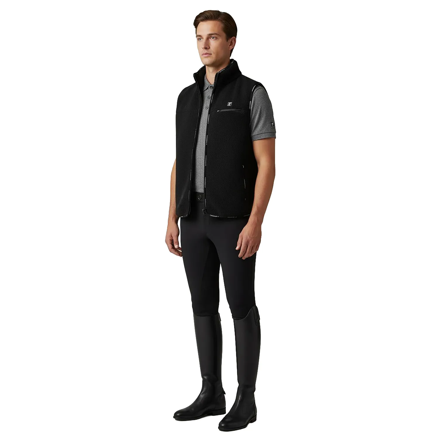 C2E Elk Grove fleecevest sort unisex sherpa 260g