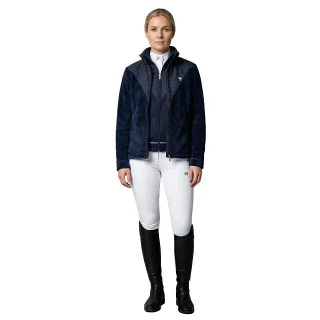 C2E Victoria fleecejakke navy dame coral