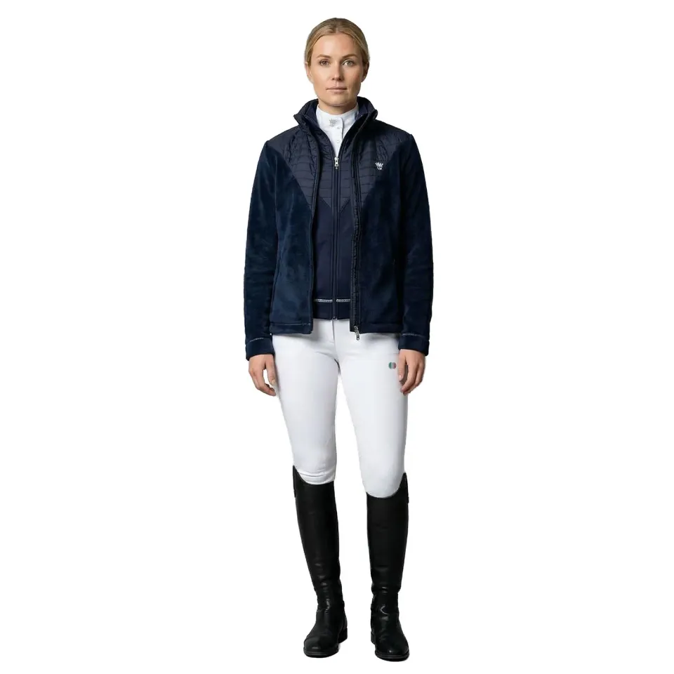 C2E Victoria fleecejakke navy dame coral