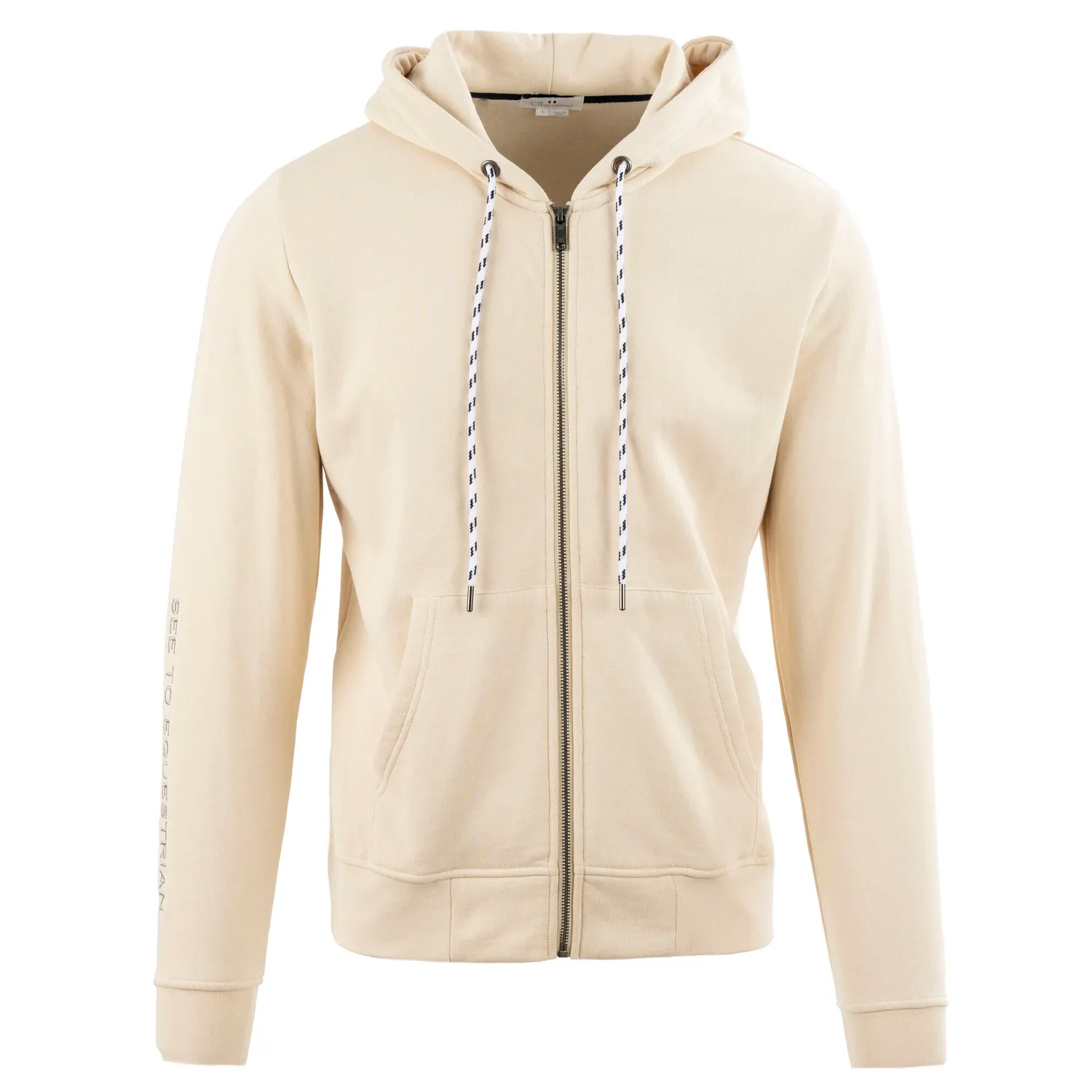 C2E Leicester sweatjakke sandshell beige hætte