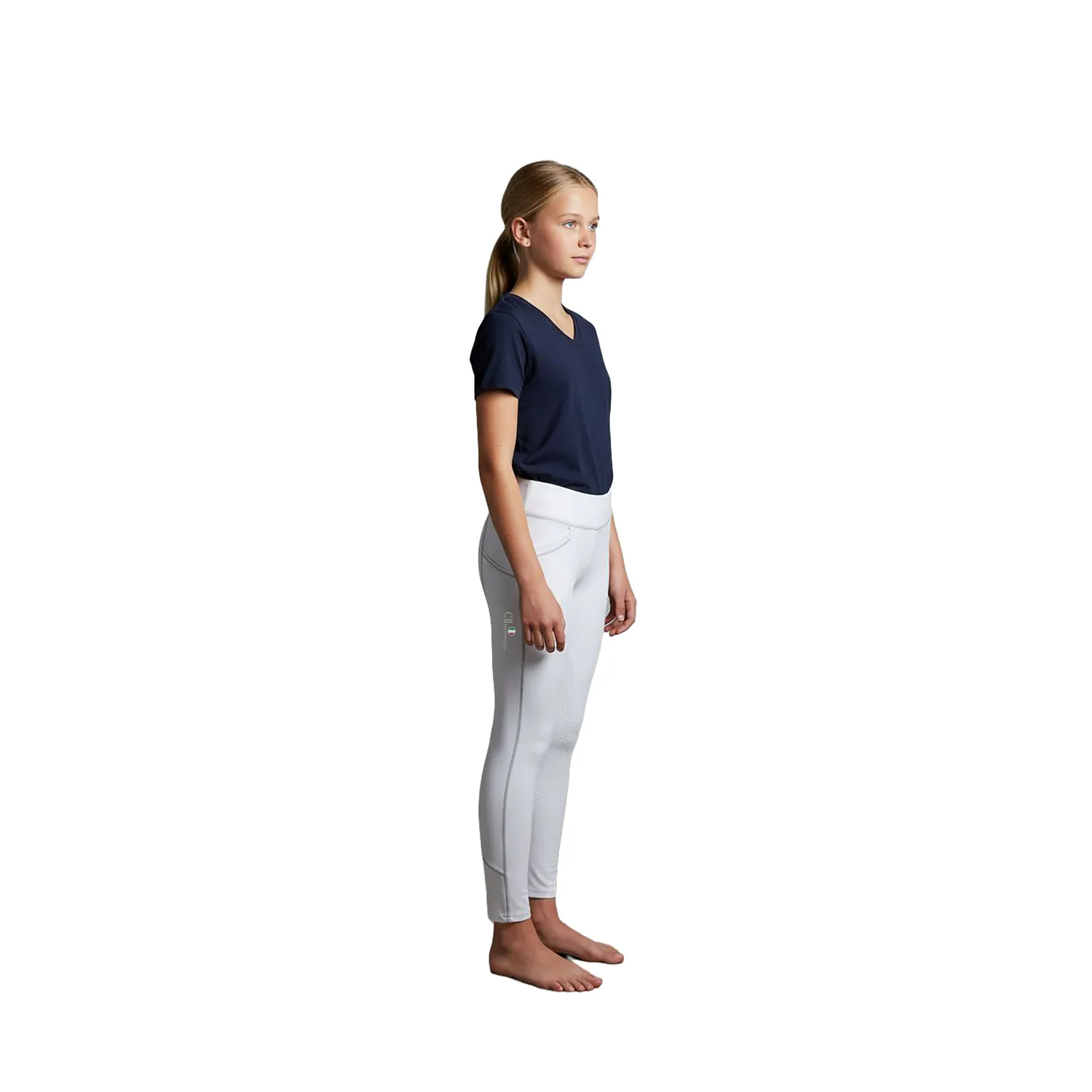 C2E Equestrain Guadalupe ridetights hvid pige fullgrip