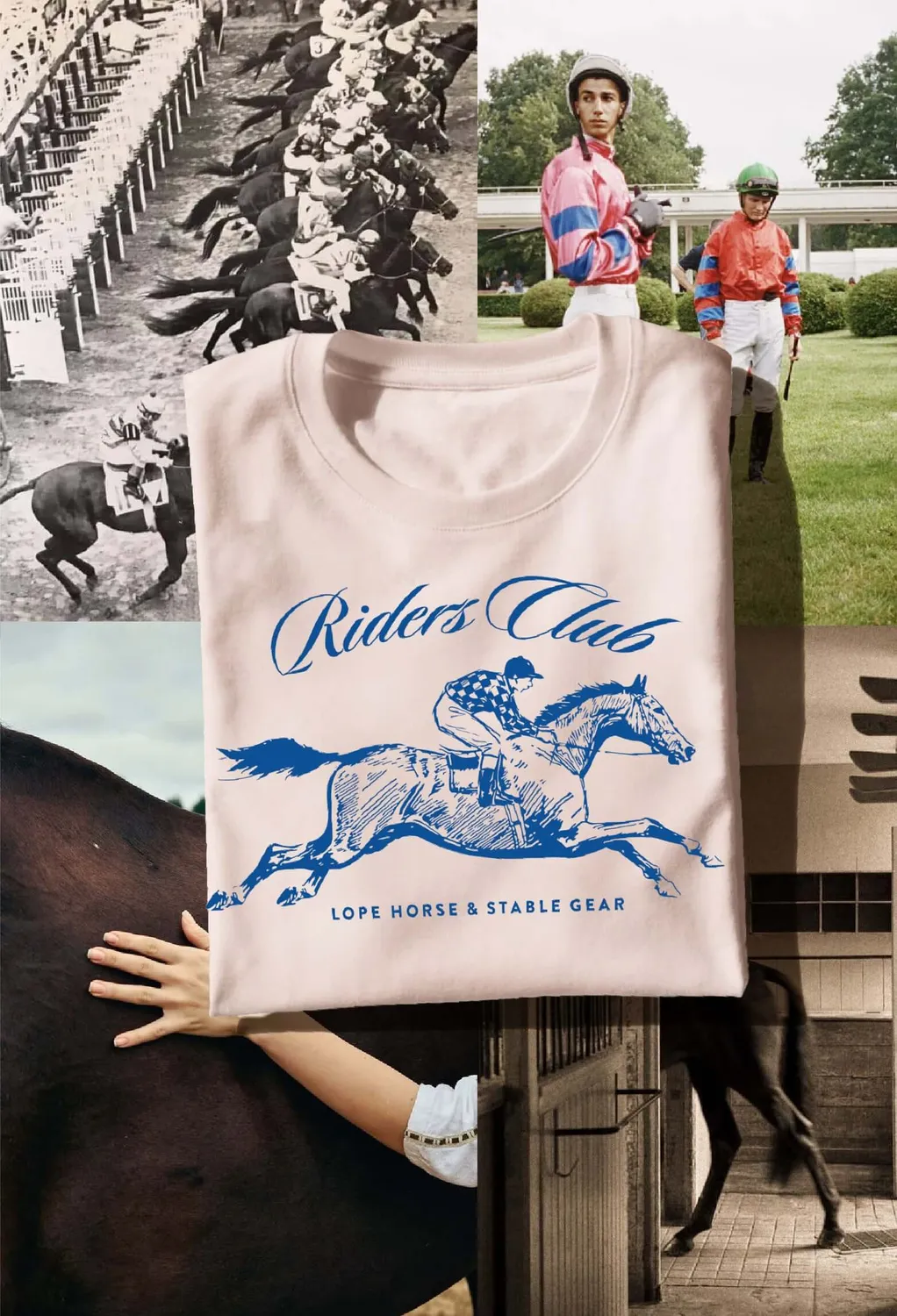 LOPE Riders Club Derby t-shirt lyserød M blød