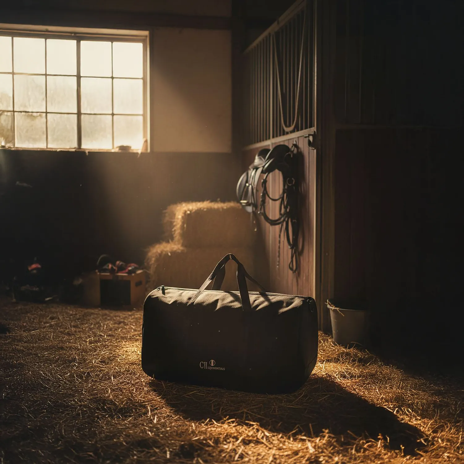 C2E Sacramento Gear Bag ridetaske Jet Black vandafvisende