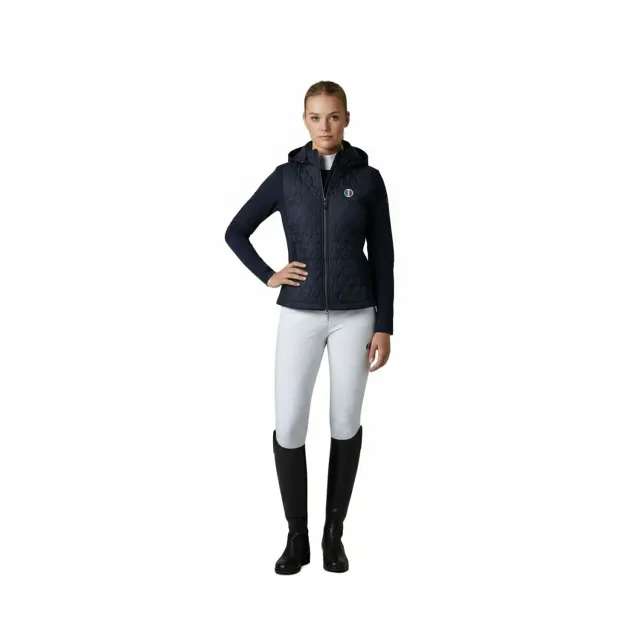 C2E Ripon Hybrid ridejakke navy - quiltet softshell
