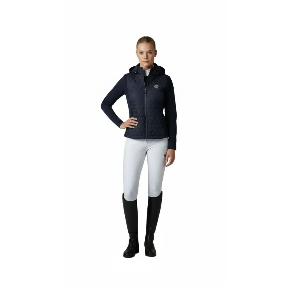 C2E Ripon Hybrid ridejakke navy - quiltet softshell