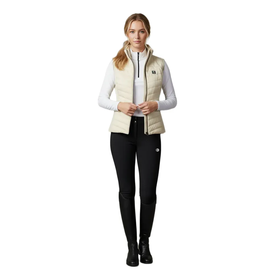C2E Burbank quiltet bodywarmer beige vandafvisende