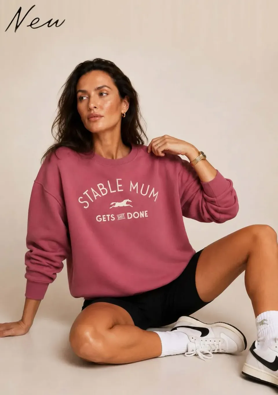 LOPE Stable Mum sweatshirt varm pink oversized