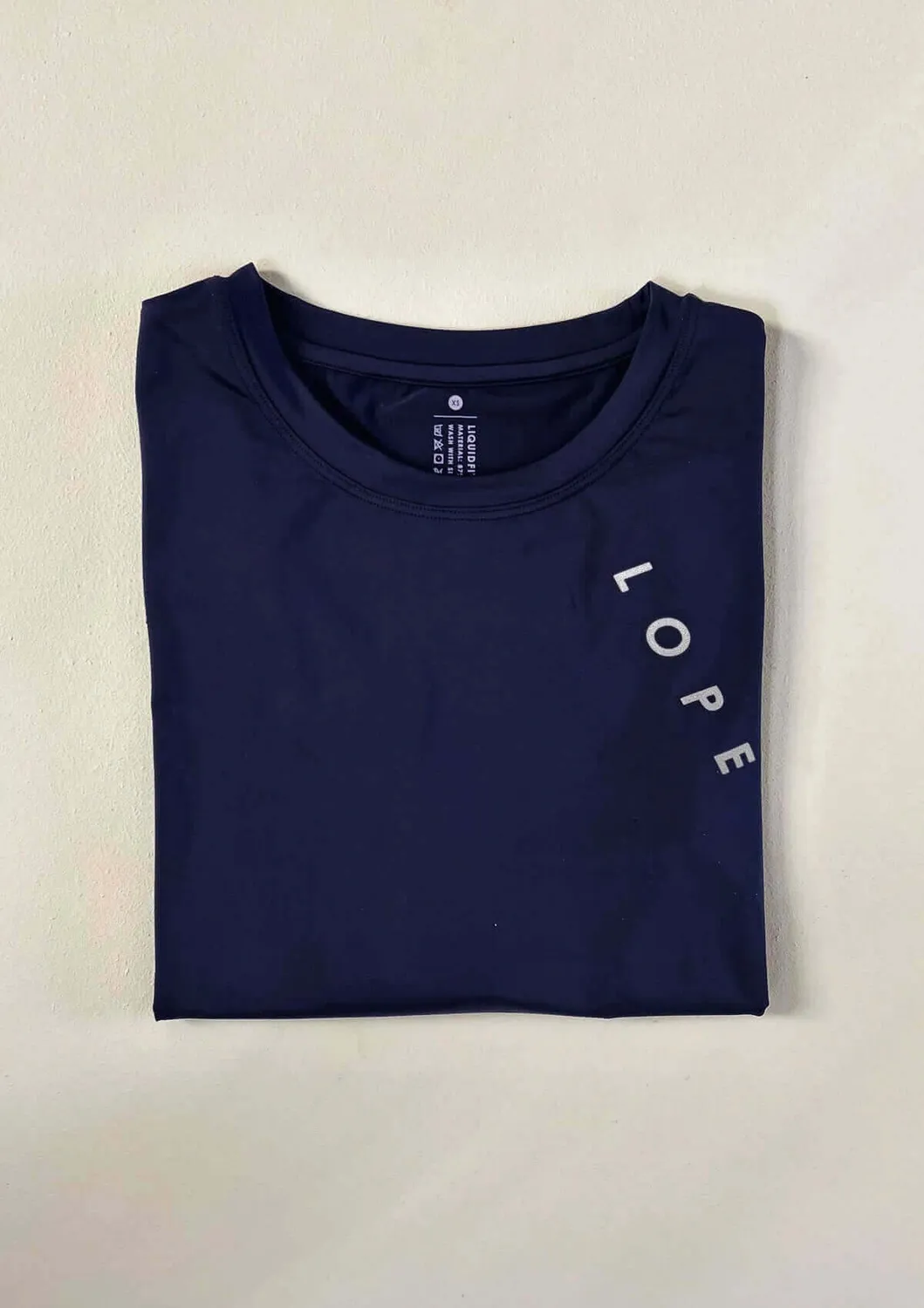 LOPE Liquid Fit langærmet funktionstop navy åndbar