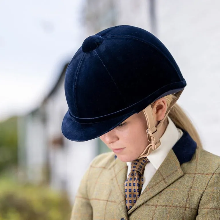 Charles Owen Hampton ridehjelm velour navy