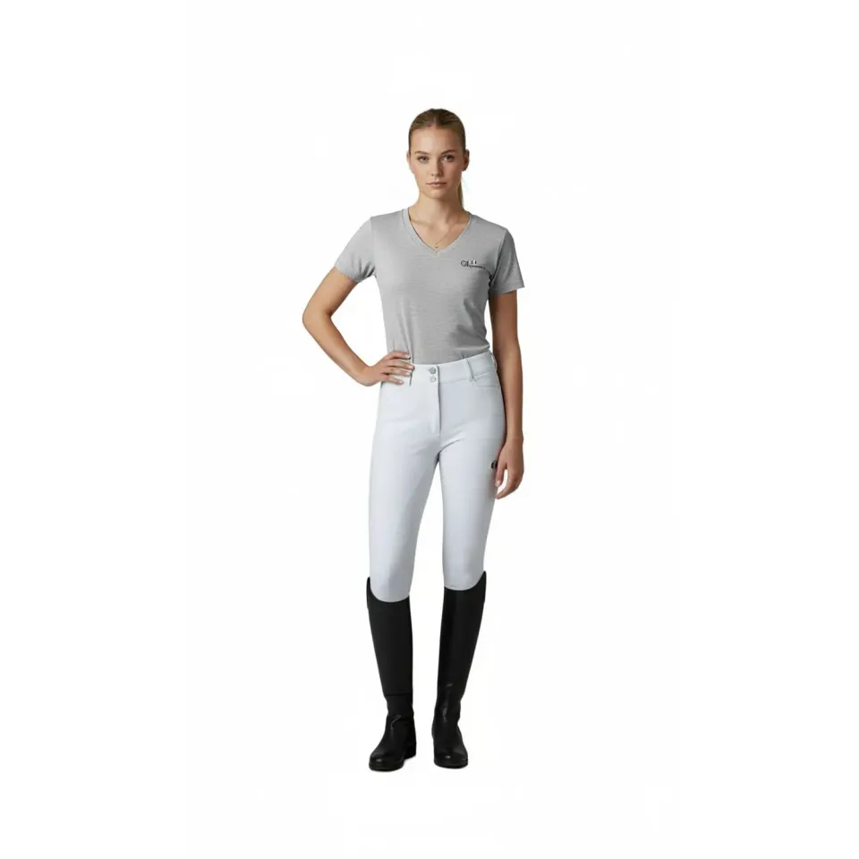 C2E Atwater V-neck t-shirt gråmeleret quickdry