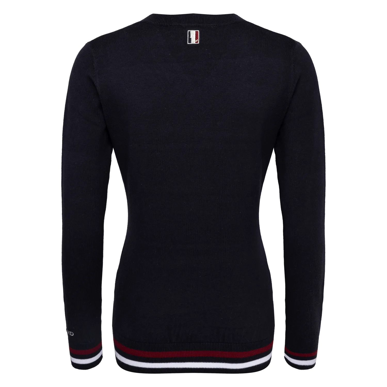 Kingsland Classic V-hals striktrøje dame navy bomuld