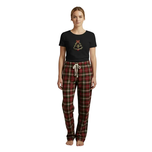 C2E Bucine T-shirt sort dame bomuld broderi