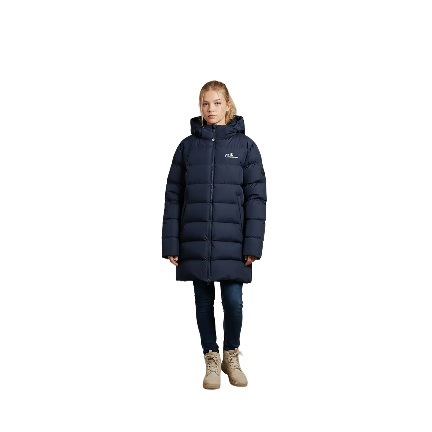 C2E Chatsworth 3/4 Dunparka Navy - Lang Ridejakke