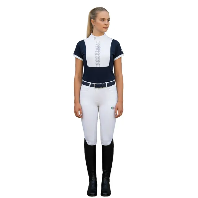 C2E Holborn stævneskjorte navy black iris kortærmet