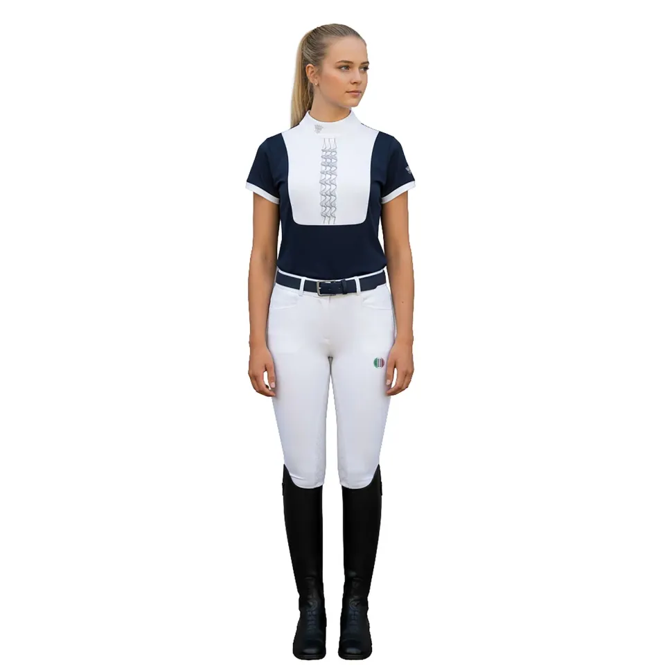 C2E Holborn stævneskjorte navy black iris kortærmet
