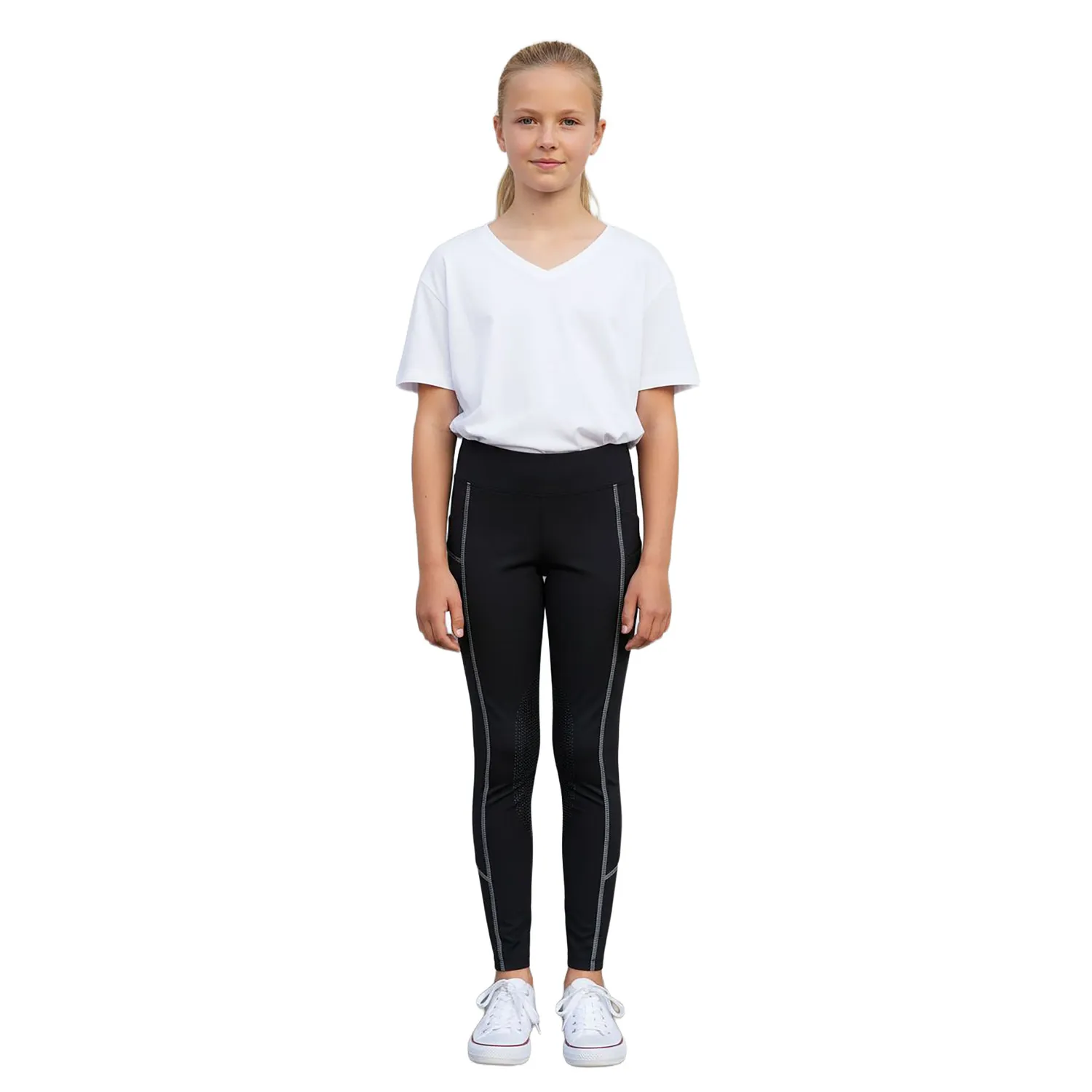 C2E Guandalupe ridetights sort pige fullgrip