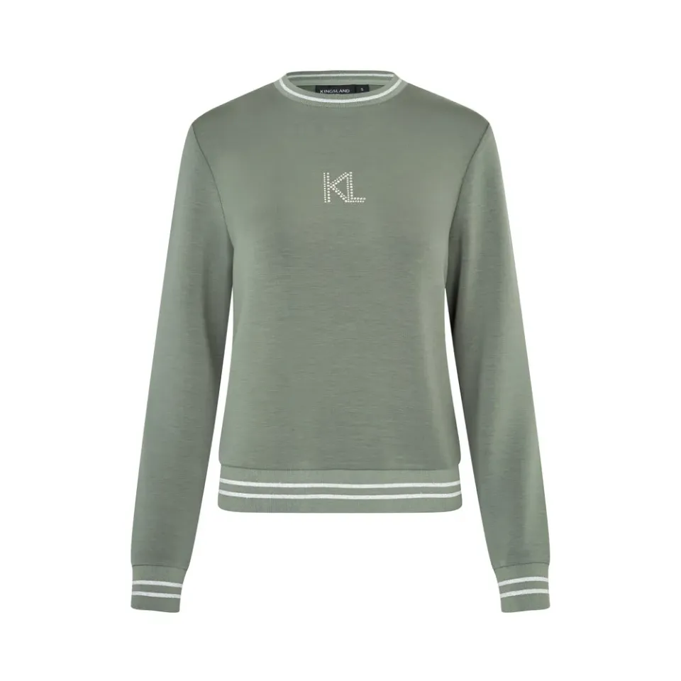 Kingsland KLLilian sweatshirt grøn Swarovski krystaller