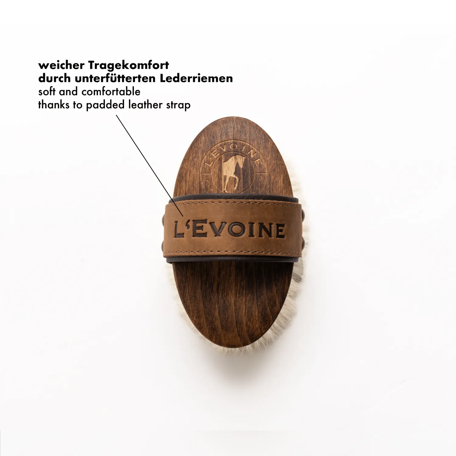 L'Evoine glansbørste gedehår 4 cm charcoal
