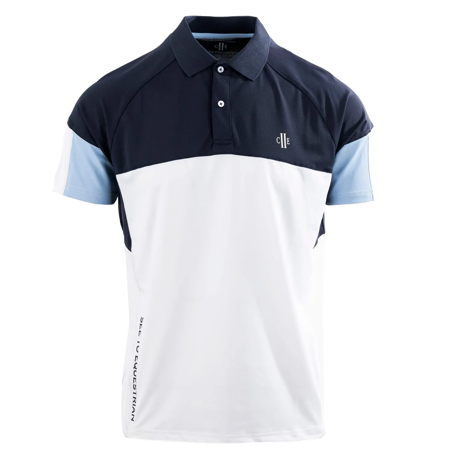 C2E Baker Teknisk Polo Navy - Herre Ridepolo