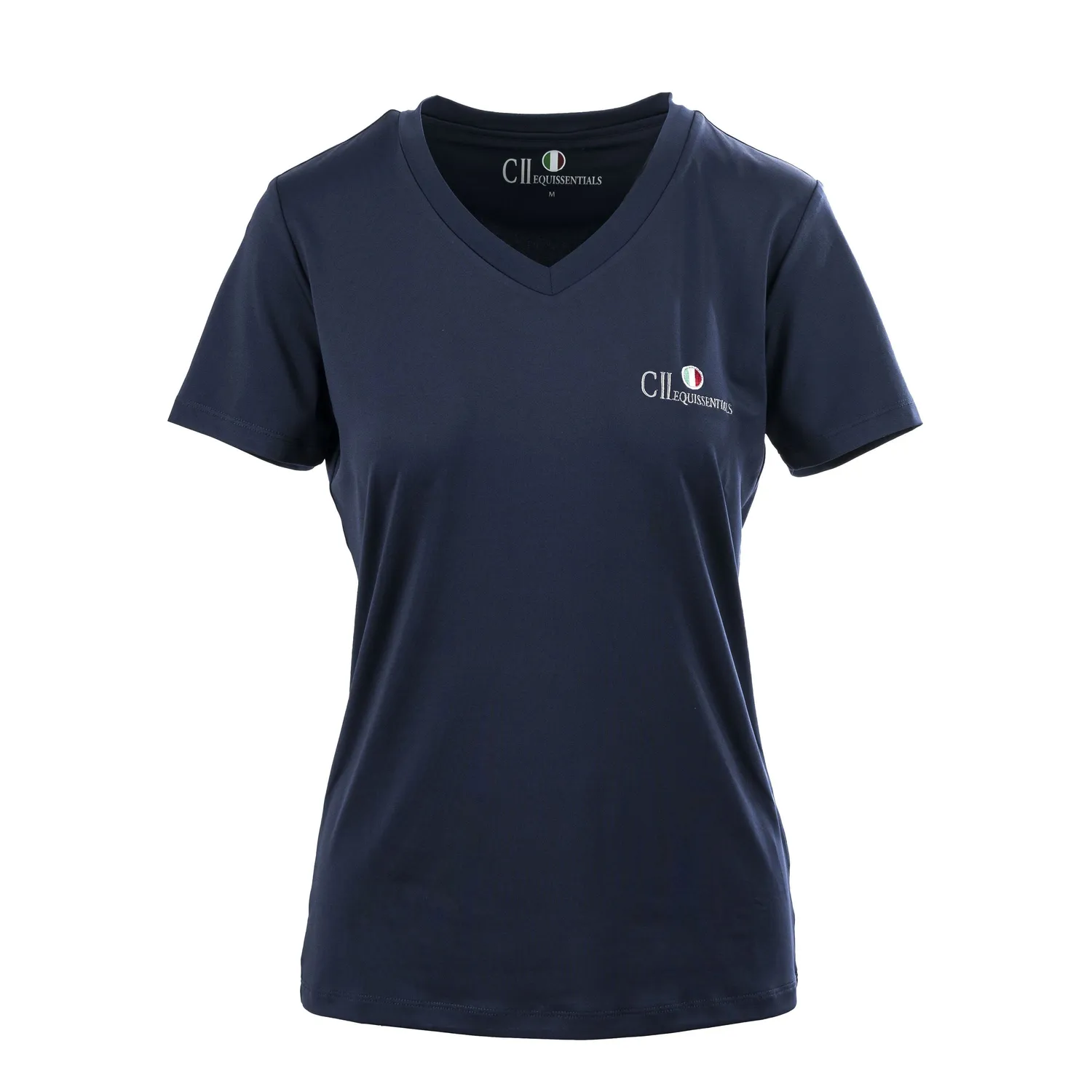 C2E Atwater V-hals T-shirt dame navy stræk