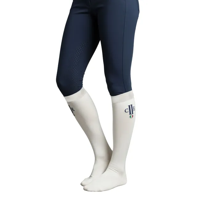 C2E Riverside Coolmax Ridestrømper Offwhite Åndbar