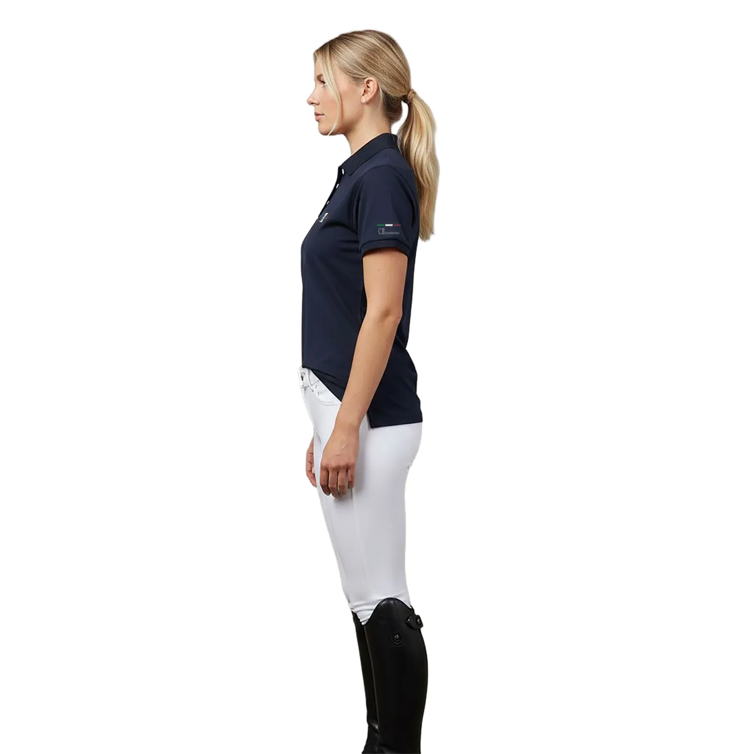C2E Merced pique poloshirt navy quickdry