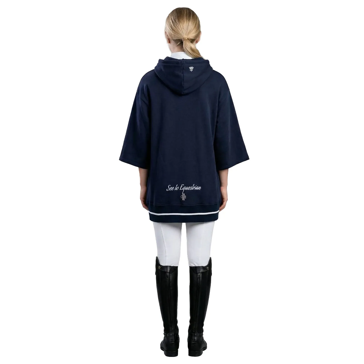 C2E Equestrain Barbican oversized sweat navy blå
