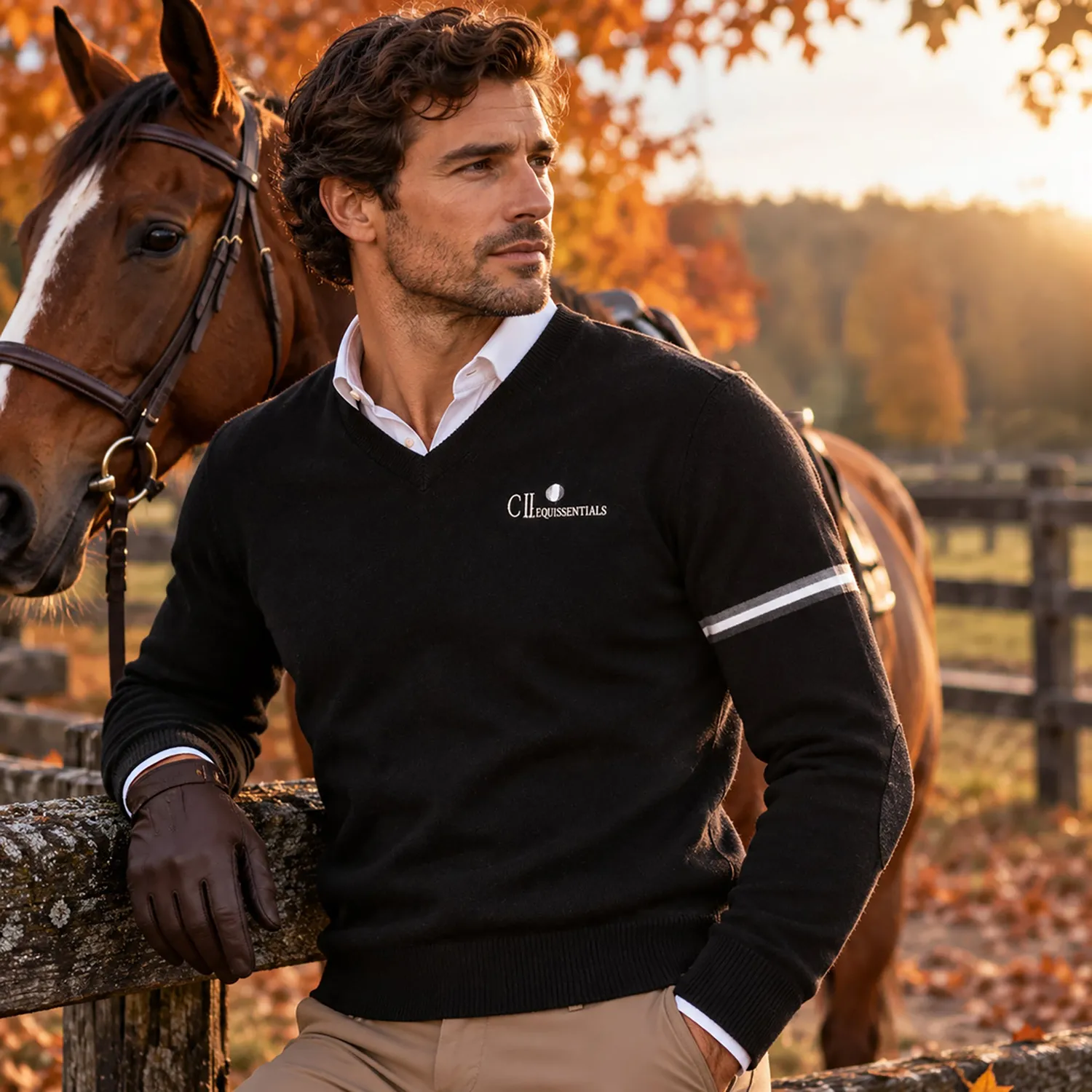 C2E Pleasanton V-neck pullover sort cashmere-blanding