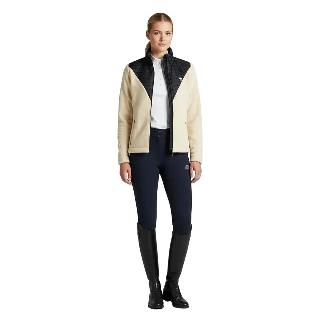 C2E Victoria coral fleecejakke beige - quiltet