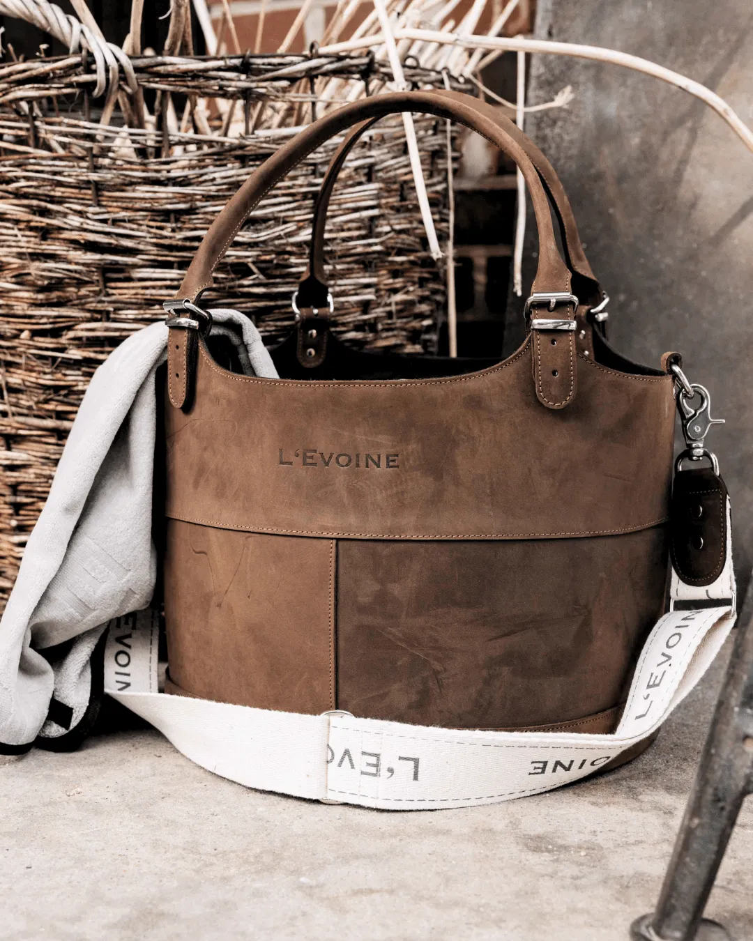 L'Evoine Le Baquet strigletaske læder 35cm vandafvisende