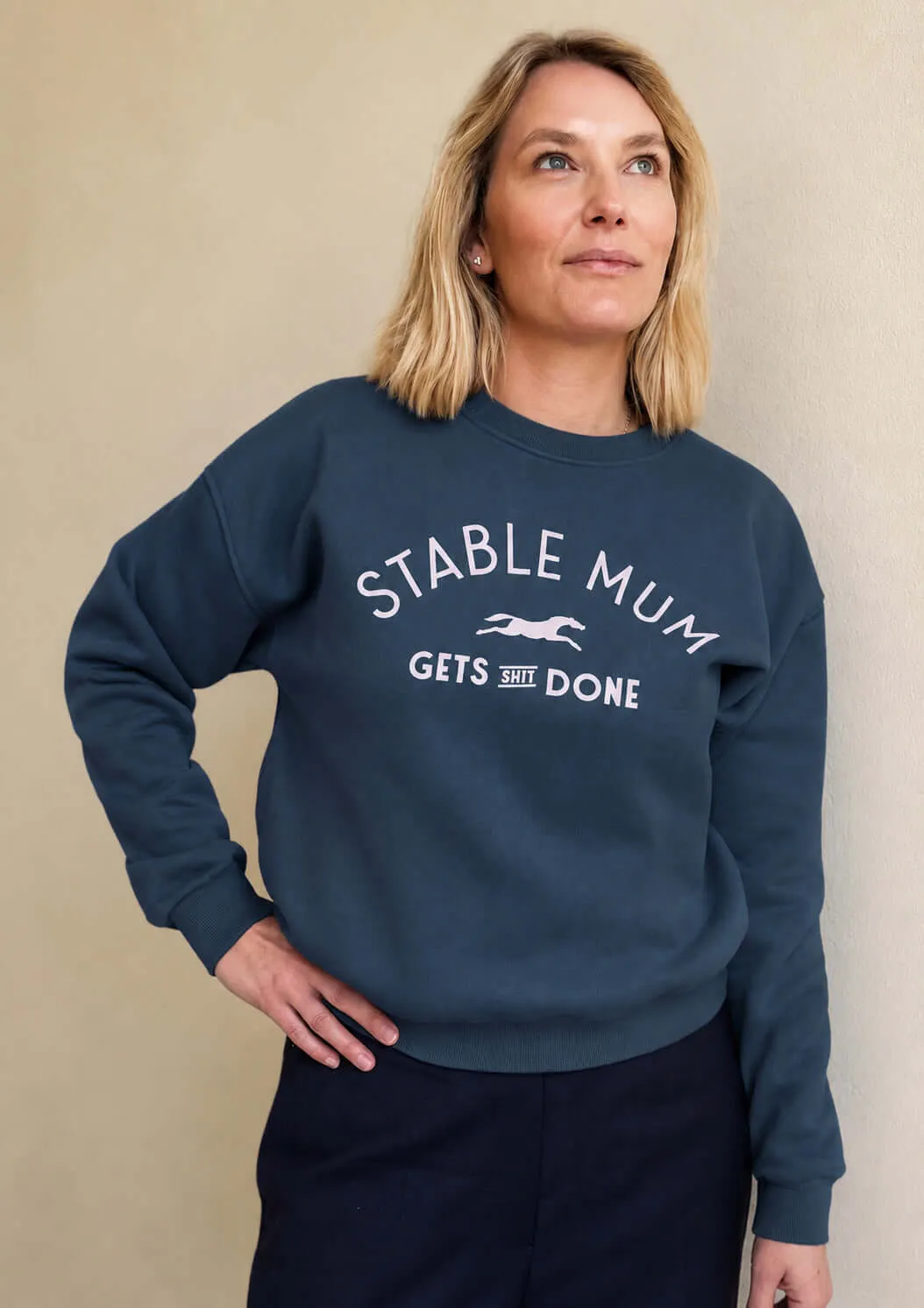 LOPE Stable Mum sweatshirt blå oversized