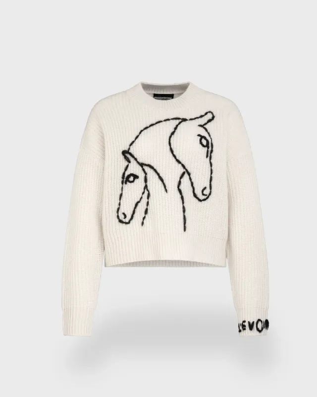 L'Evoine Mare & Foal pullover alpakkauld