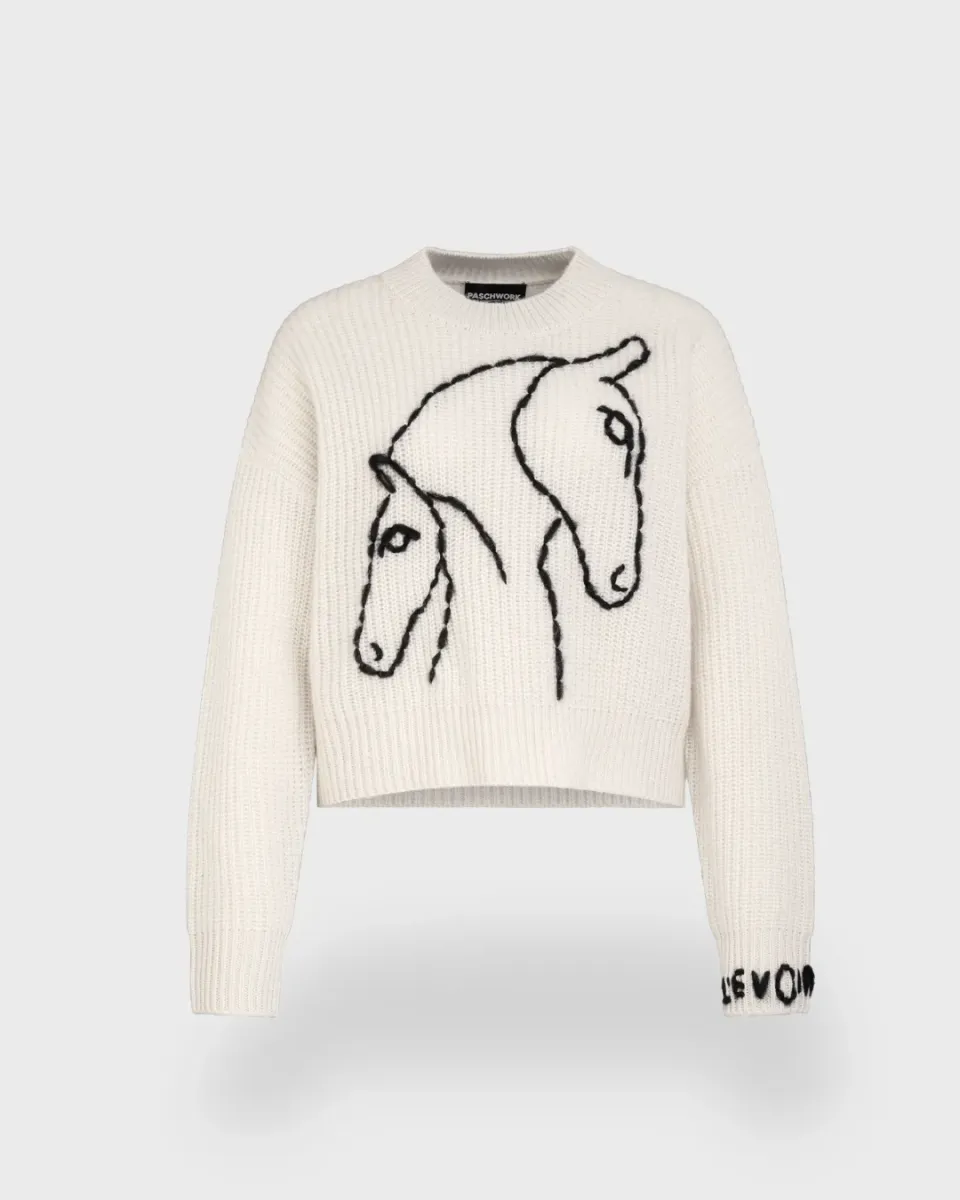L'Evoine Mare & Foal pullover alpakkauld