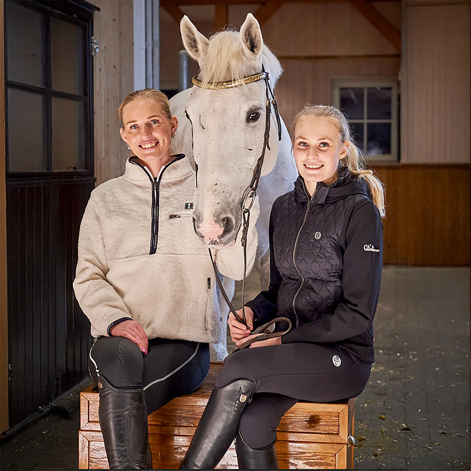 C2E Ripon Softshell Quiltet Ridejakke Sort Varm