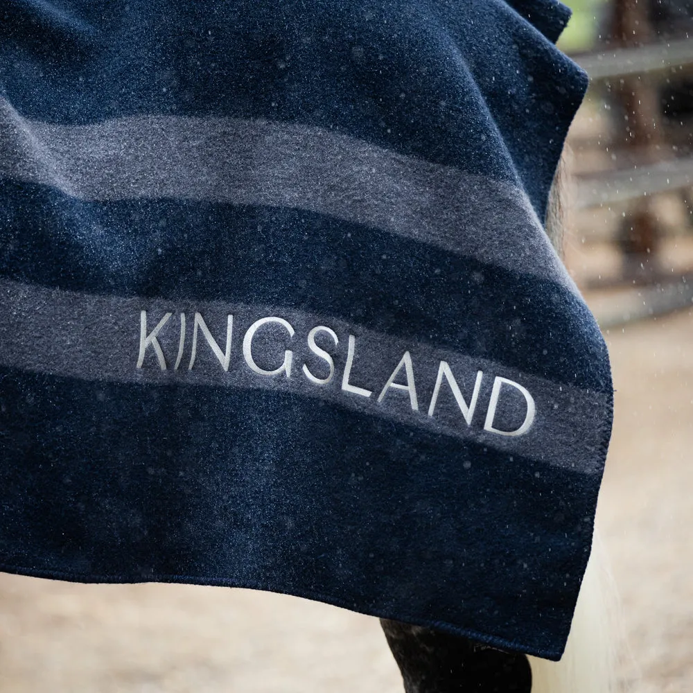 Kingsland Classic uldtæppe navy 190x200 varm