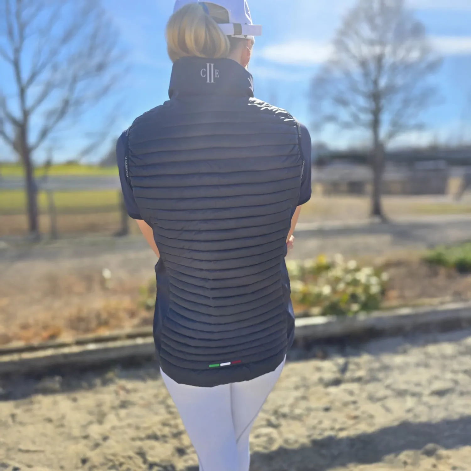 C2E Natomas Ridevest quiltet Black Iris softshell dame