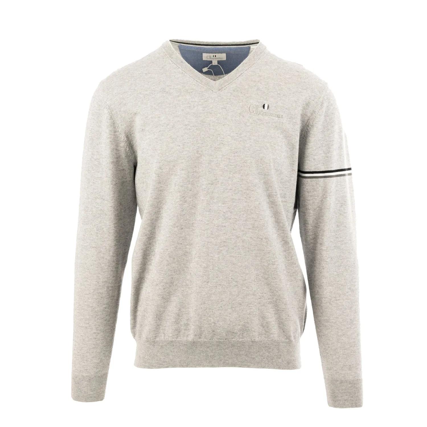 C2E Equestrain Pleasanton V-pullover grå cashmere