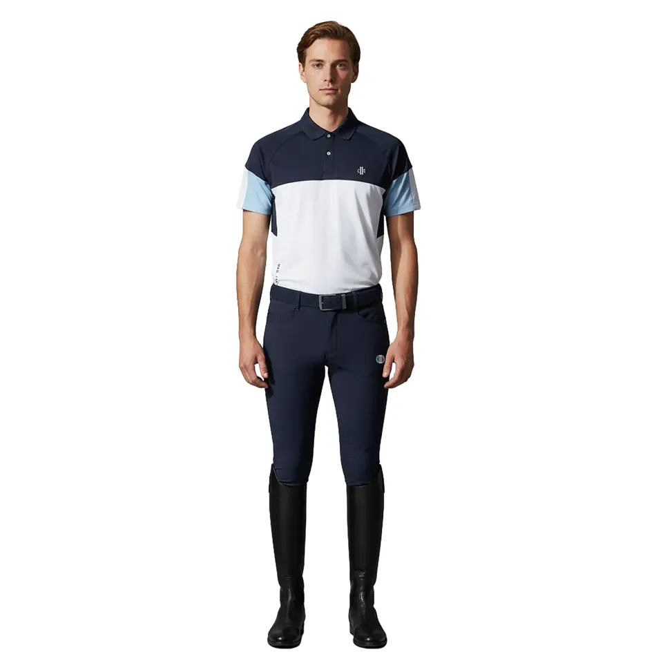 C2E Baker Teknisk Polo Navy - Herre Ridepolo