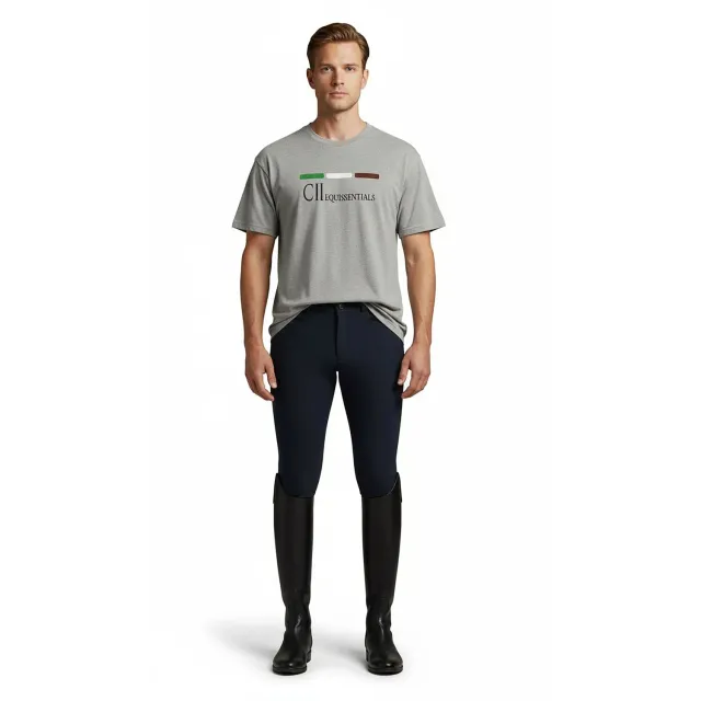C2E Equestrain Great America t-shirt grå Grey Melange bomuld