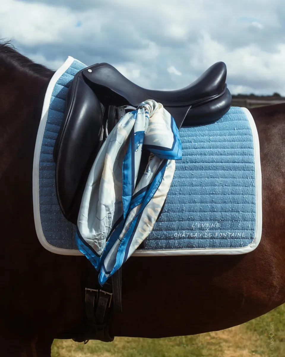 L'Evoine Double Padding underlag light denim dressur